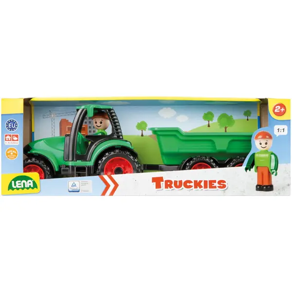 Lena Tractor Lena 01625, Negru, Verde, Rosu, Plastic, Varsta 2+