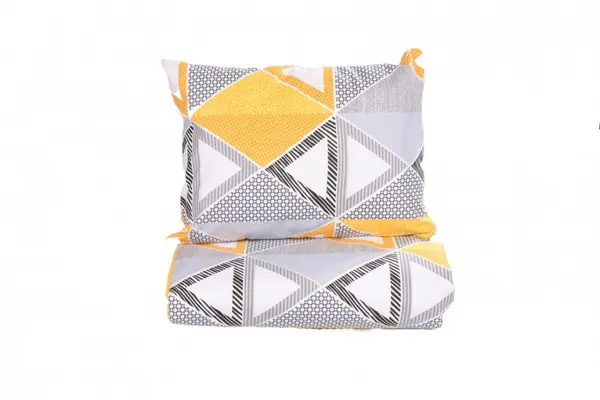 Lenjerie 5 piese patut 120x60 cm bumbac model Forme Geometrice