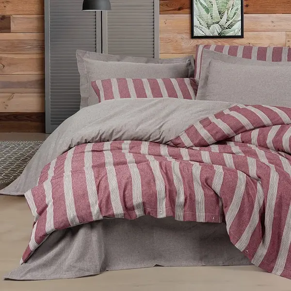 Lenjerie Bande Bordo (Bumbac 100%)