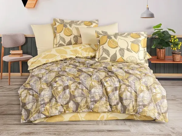 Lenjerie Calisse Yellow (Bumbac 100% Poplin)