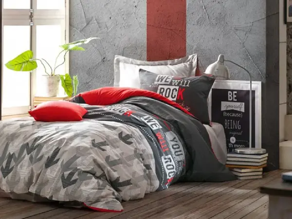 Lenjerie Copii cu Elastic, Rock Rosu (Bumbac 100%)