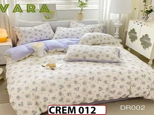 Lenjerie Creponata 1 Persoana cu 4 Piese - CREM 016