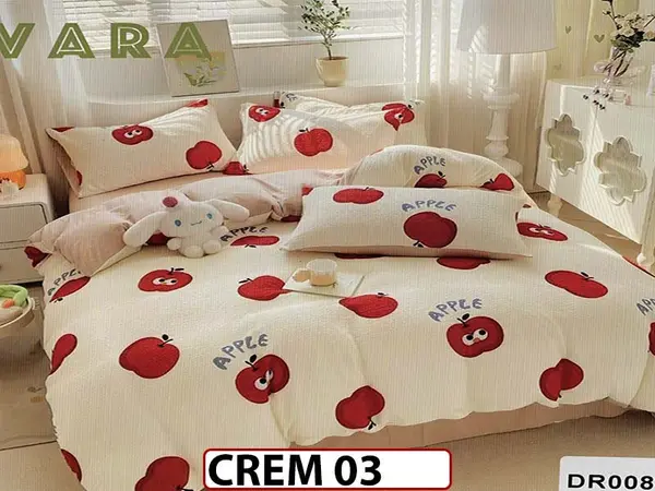 Lenjerie Creponata 1 Persoana cu 4 Piese - CREM 03