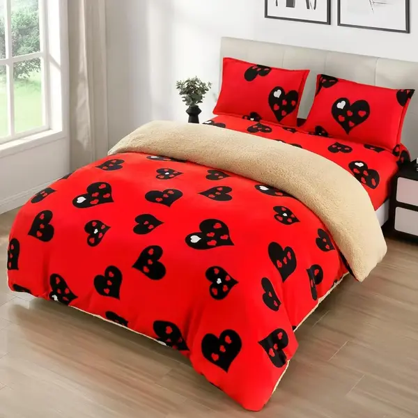 Lenjerie cu Elastic 180x200 Chocolat, 4 Piese, cu Blanita (Cocolino)