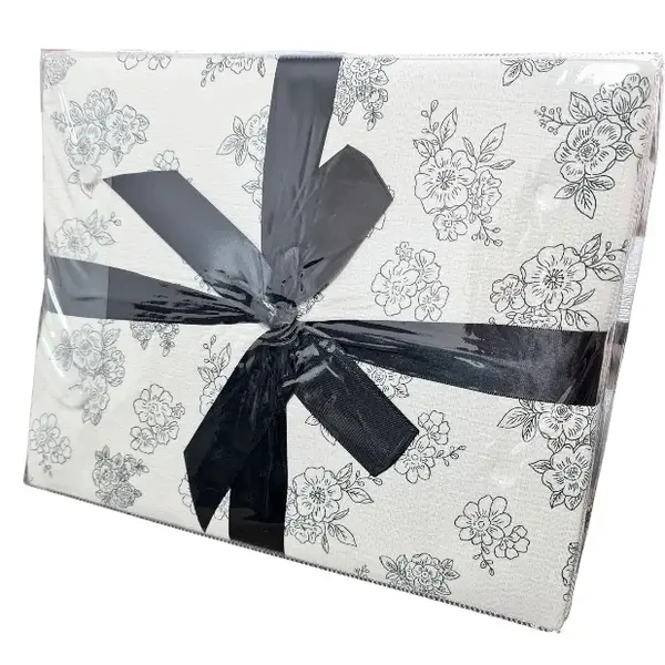Lenjerie cu elastic 180x200 Creponata Flowers V15 6 Piese (Finet)