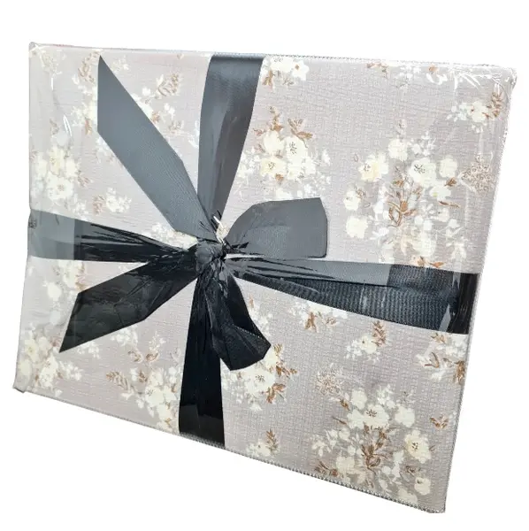 Lenjerie cu elastic 180x200 Creponata Flowers V17 6 Piese (Finet)