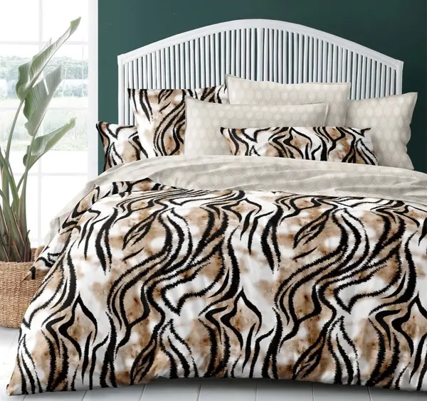 Lenjerie cu Elastic 180x200 Jungle Secrets (Bumbac Satinat)