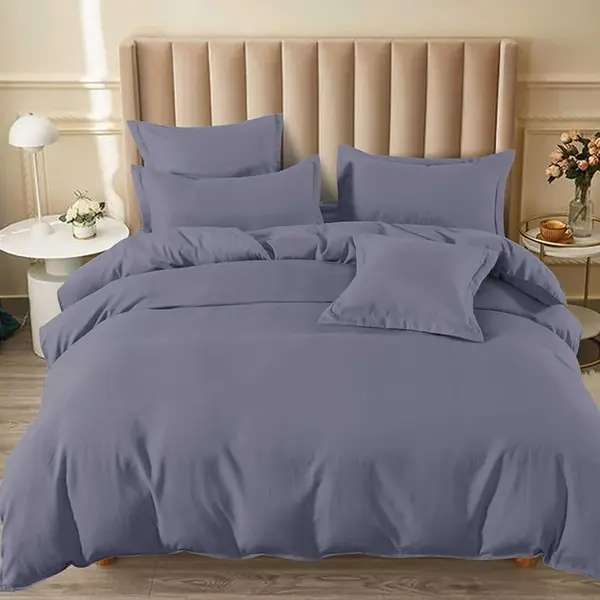 Lenjerie cu Elastic 180x200 Junne Gri Inchis 6 Piese (Finet)