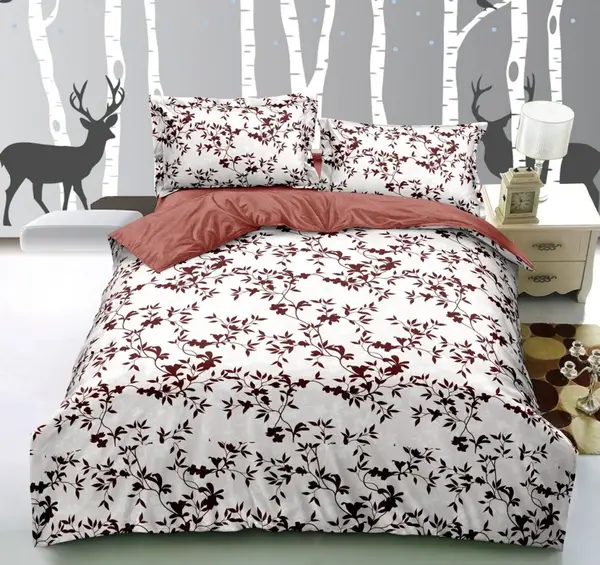 Lenjerie cu Elastic 180x200 Kyoto Bloom (Bumbac Satinat)