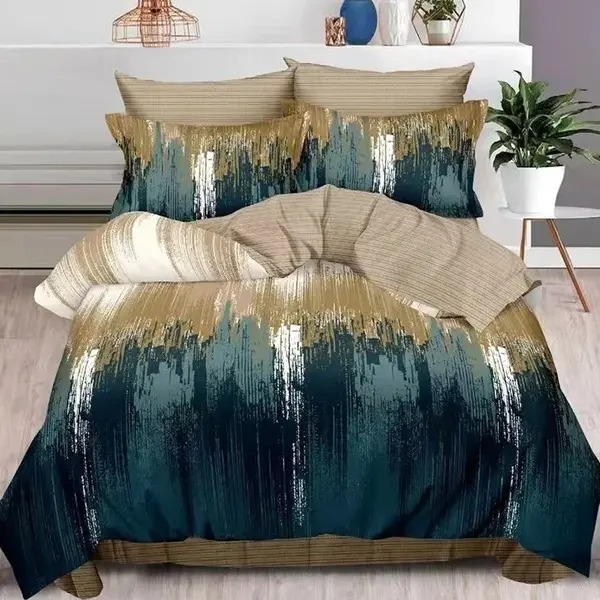 Lenjerie cu elastic 180x200 Ocean Shore 6 Piese (Finet)