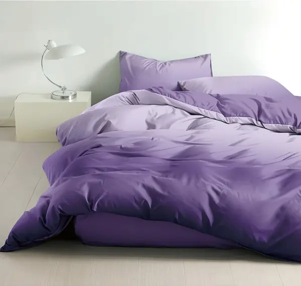 Lenjerie cu Elastic 180x200 Rainbow Lavender 4 Piese (Finet)