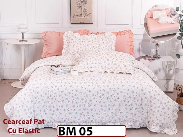 Lenjerie Cu Elastic din Bumbac Finetat cu volanase - BM 05