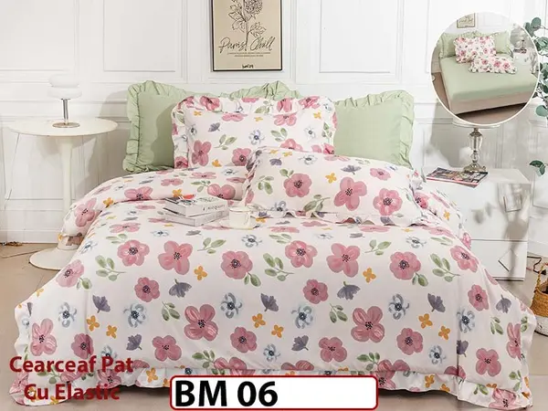 Lenjerie Cu Elastic din Bumbac Finetat cu volanase - BM 06