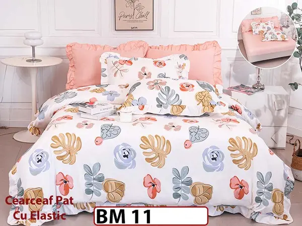 Lenjerie Cu Elastic din Bumbac Finetat cu volanase - BM 11