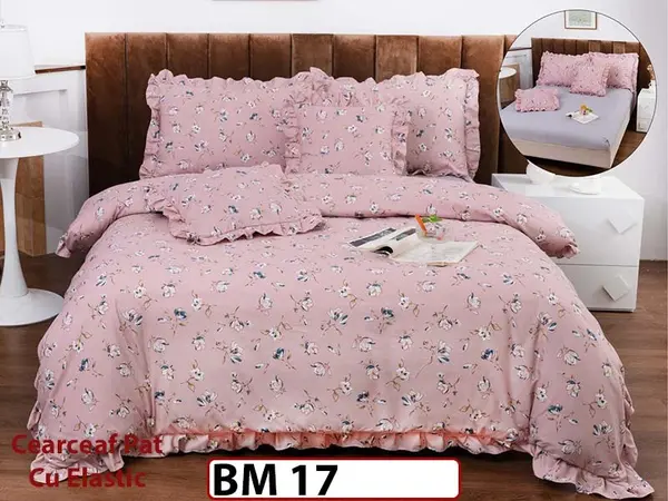 Lenjerie Cu Elastic din Bumbac Finetat cu volanase - BM 17