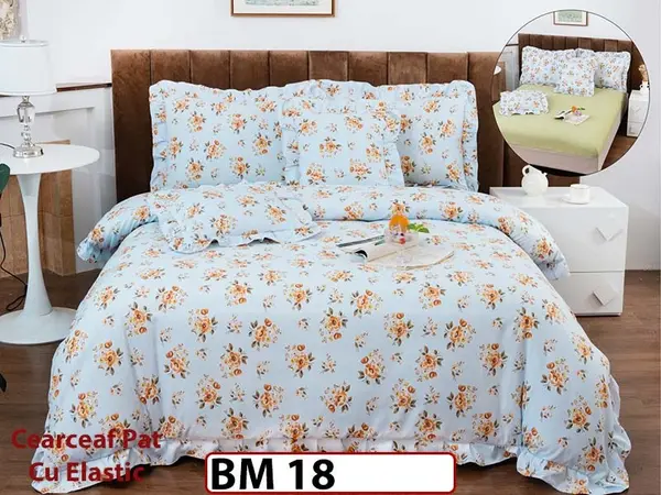 Lenjerie Cu Elastic din Bumbac Finetat cu volanase - BM 18