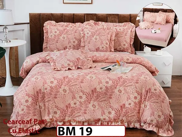 Lenjerie Cu Elastic din Bumbac Finetat cu volanase - BM 19