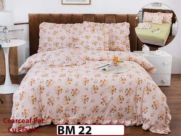 Lenjerie Cu Elastic din Bumbac Finetat cu volanase - BM 22