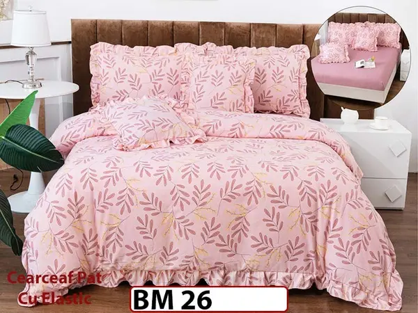 Lenjerie Cu Elastic din Bumbac Finetat cu volanase - BM 26