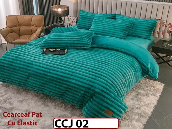 Lenjerie De Pat Cocolino, 4 piese cu cearceaf elastic- CCJ02