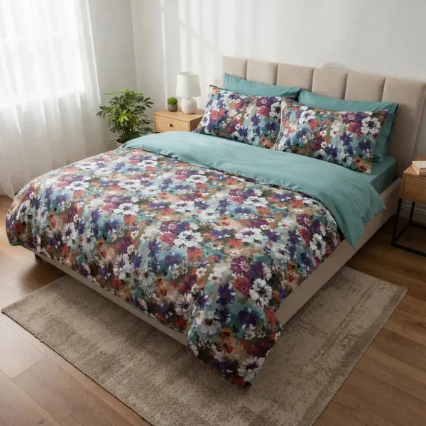 Lenjerie de pat Cotton Pro 100% bumbac – imprimare digitală (Floral Daydream)