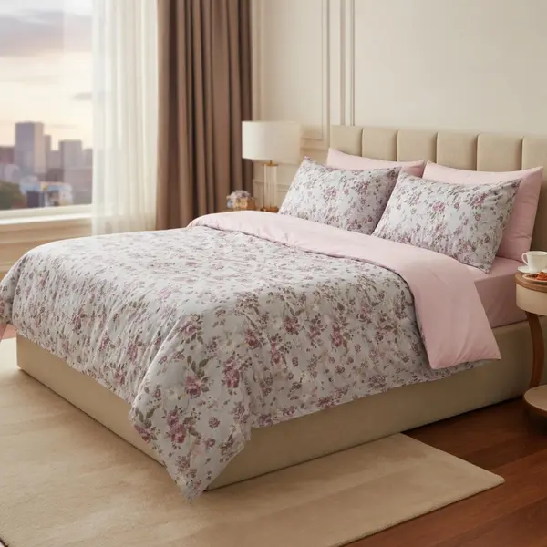Lenjerie de pat Cotton Pro 100% bumbac – imprimare digitală (Rose Harmony)