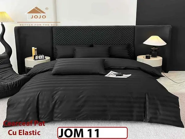 Lenjerie de pat Damasc 100% Bumbac 6 Piese - JOM 11