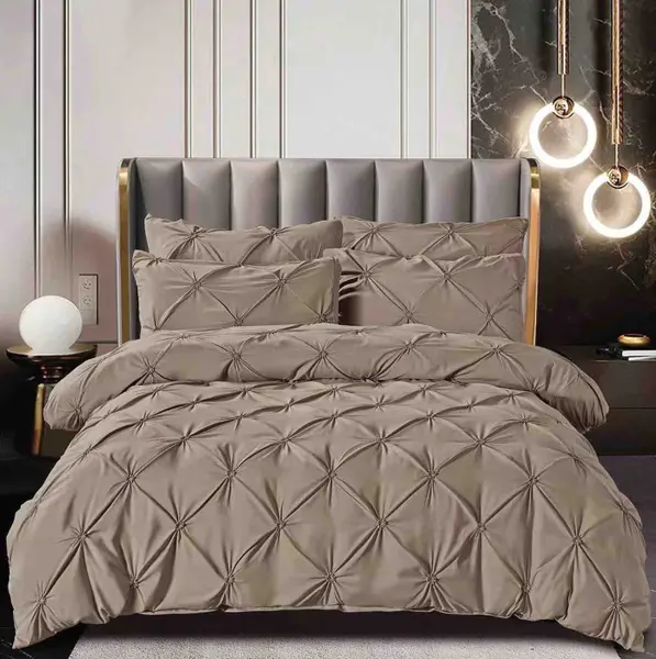 Lenjerie de Pat Finet Premium, 6 Piese, cu Pliuri Brodate