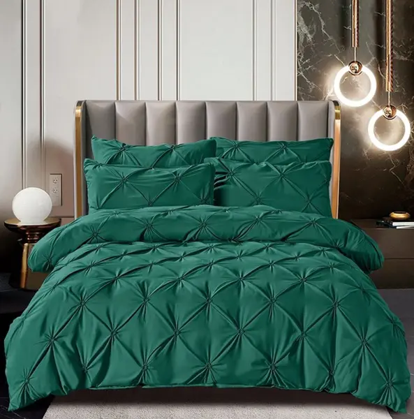 Lenjerie de Pat Finet Premium, 6 Piese, cu Pliuri Brodate
