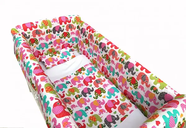 Lenjerie de pat Maxi Elefantei roz140x70 cm