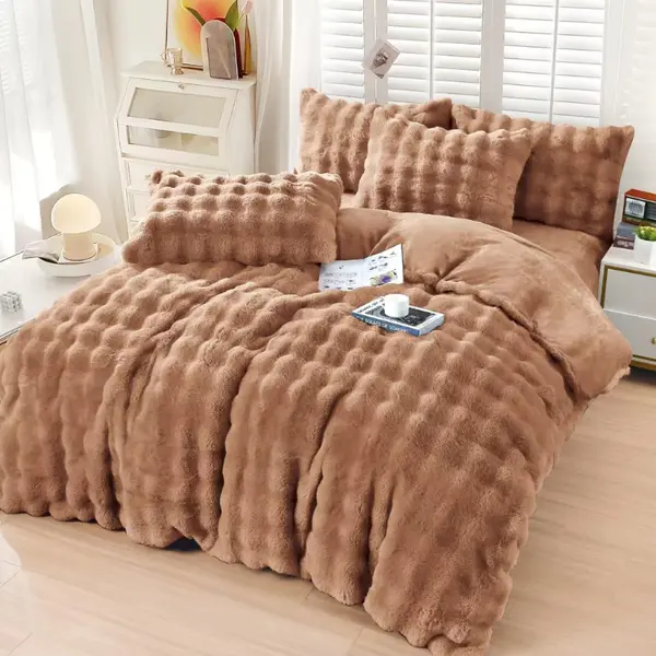 Lenjerie de pat pufoasa SPOT Camila (maro) 230x250 cm, Ralex | 1 buc