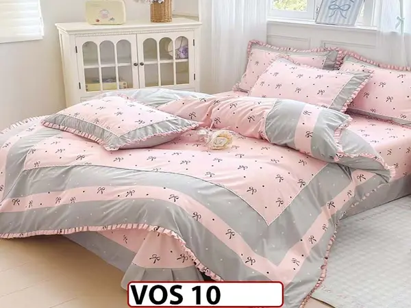 Lenjerie DELUXE din Bumbac Finetat cu volanase - VOS 10