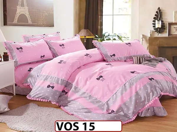Lenjerie DELUXE din Bumbac Finetat cu volanase - VOS 15
