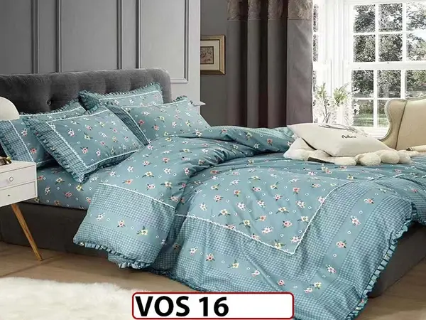 Lenjerie DELUXE din Bumbac Finetat cu volanase - VOS 16
