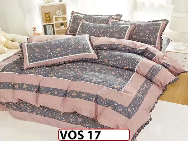 Lenjerie DELUXE din Bumbac Finetat cu volanase - VOS 17