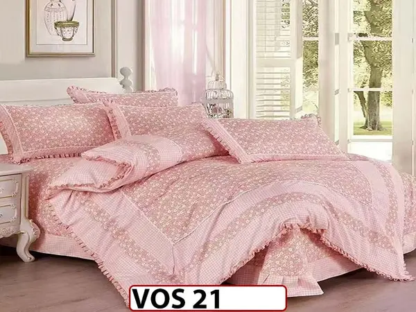 Lenjerie DELUXE din Bumbac Finetat cu volanase - VOS 21