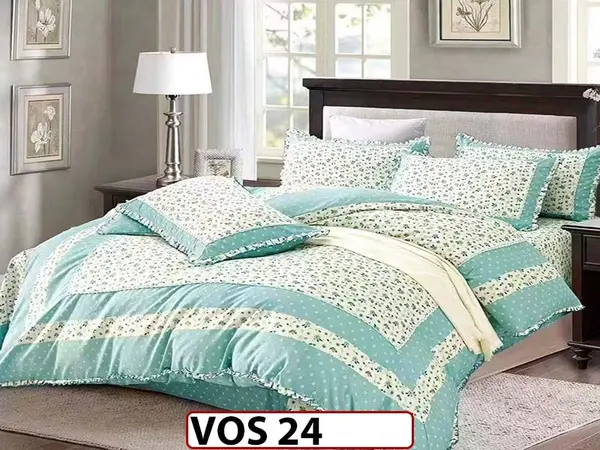 Lenjerie DELUXE din Bumbac Finetat cu volanase - VOS 24