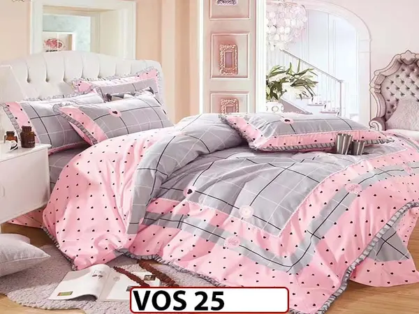 Lenjerie DELUXE din Bumbac Finetat cu volanase - VOS 25