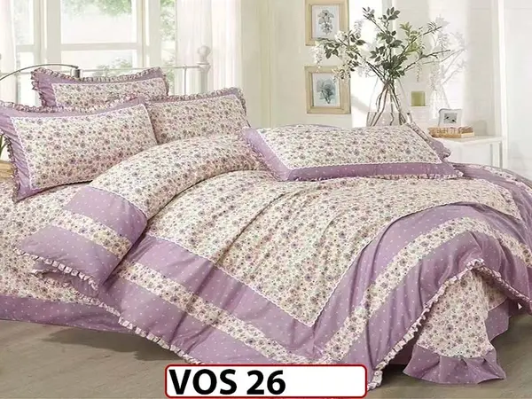 Lenjerie DELUXE din Bumbac Finetat cu volanase - VOS 26