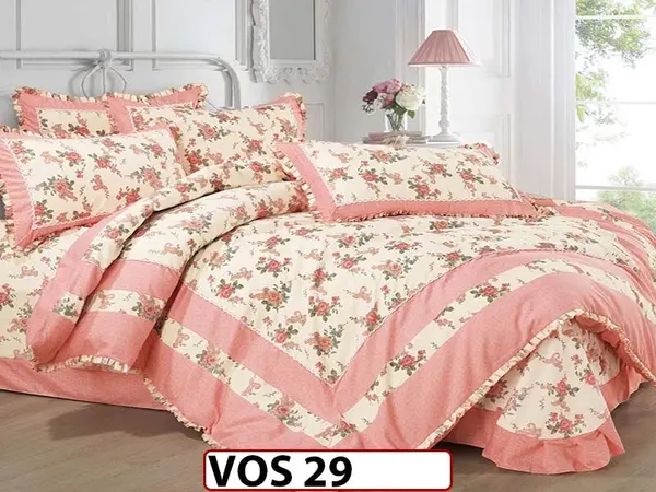 Lenjerie DELUXE din Bumbac Finetat cu volanase - VOS 29