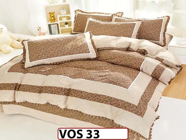 Lenjerie DELUXE din Bumbac Finetat cu volanase - VOS 33