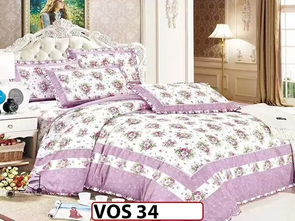 Lenjerie DELUXE din Bumbac Finetat cu volanase - VOS 34