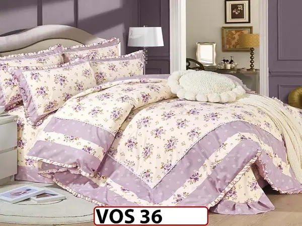 Lenjerie DELUXE din Bumbac Finetat cu volanase - VOS 36
