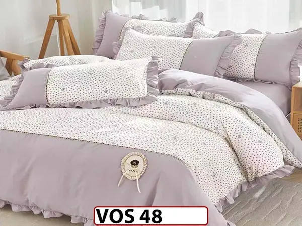 Lenjerie DELUXE din Bumbac Finetat cu volanase - VOS 48