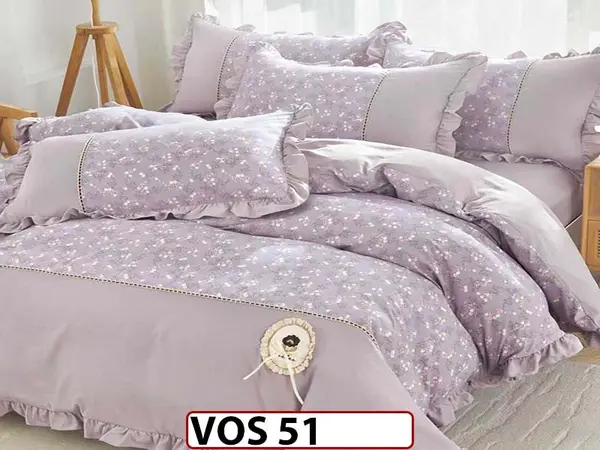 Lenjerie DELUXE din Bumbac Finetat cu volanase - VOS 51