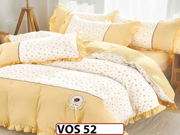 Lenjerie DELUXE din Bumbac Finetat cu volanase - VOS 52