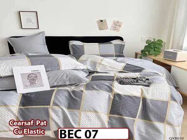 Lenjerie din bumbac 100% 4 Piese cu Elastic - BEC 07