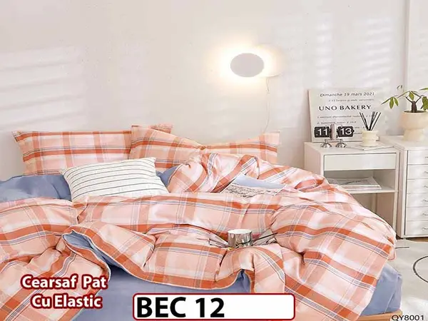 Lenjerie din bumbac 100% 4 Piese cu Elastic - BEC 12