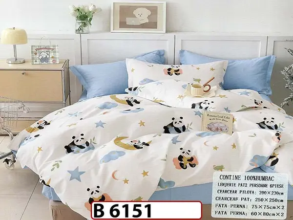 Lenjerie din bumbac 100% 6 piese - B 6151