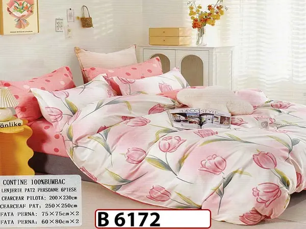 Lenjerie din bumbac 100% 6 piese - B 6172